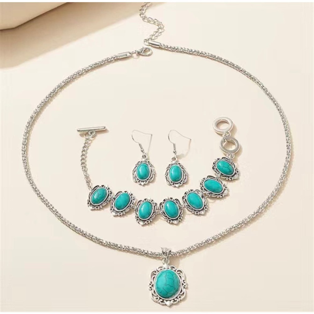 3-Piece Vintage Turquoise Bohemian Jewellery Set! Stunning set! - Picture 2 of 6